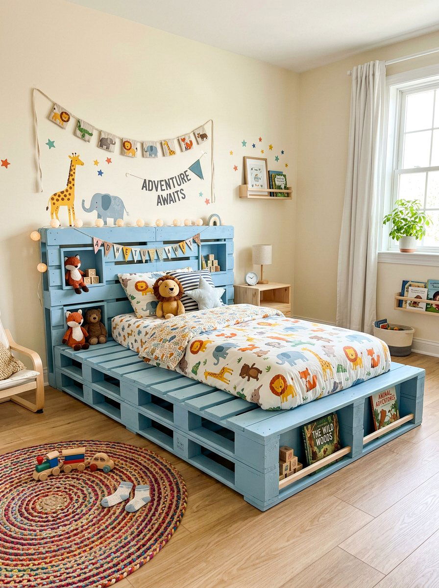Pallet bed kids - 25 Pallet bed ideas for small bedroom