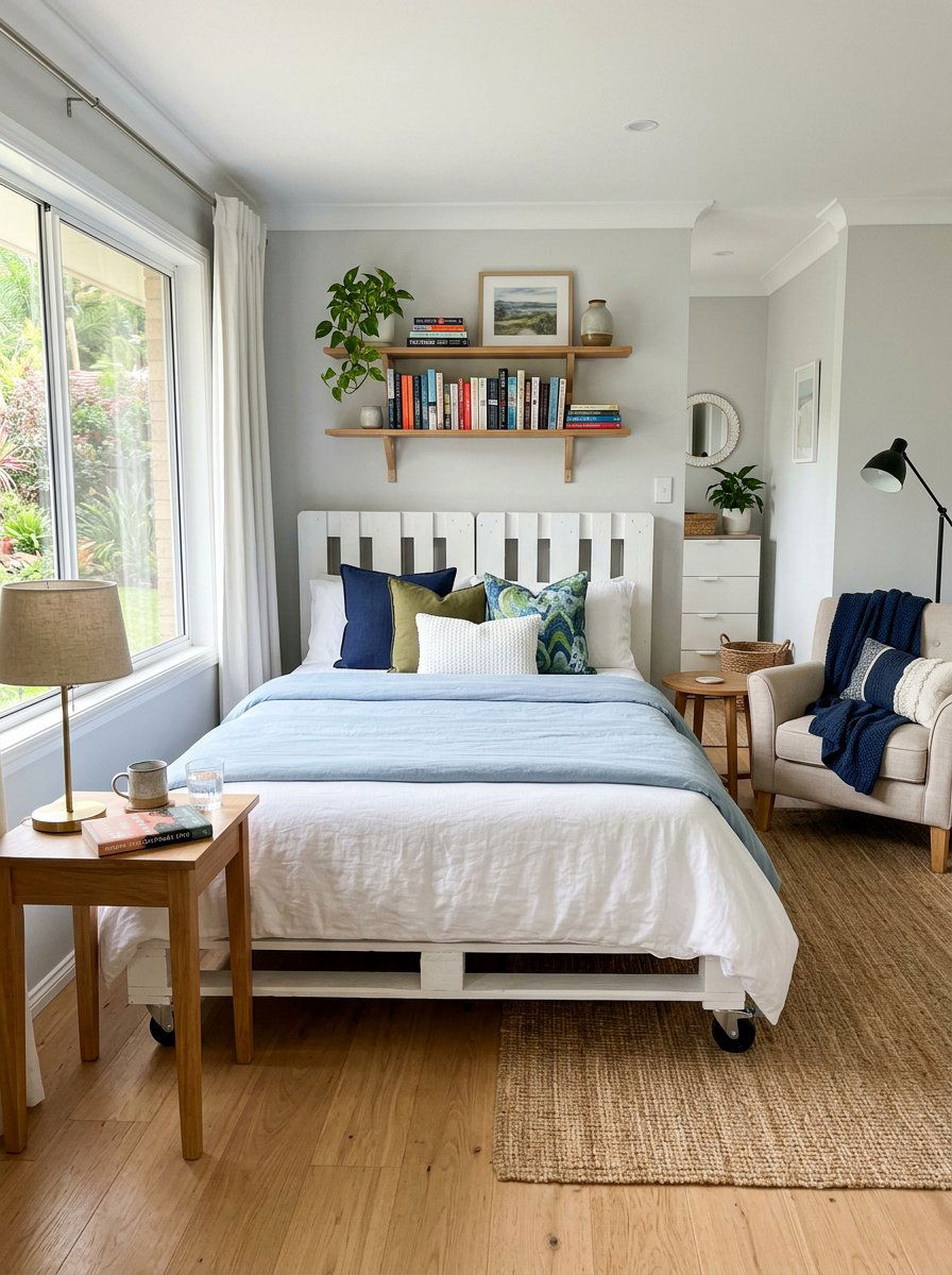 25 Pallet Bed With Wheels Ideas for Easy Movement