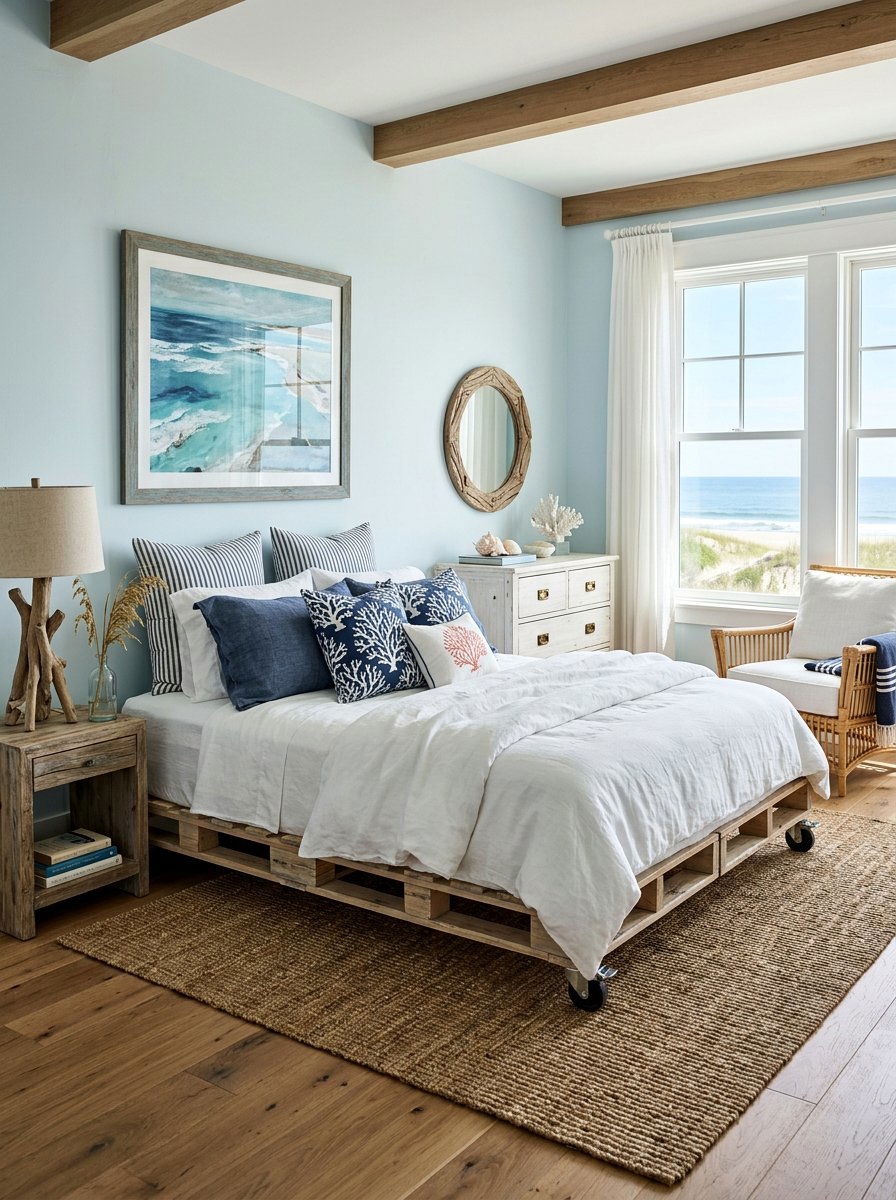 Pallet bed outdoor patio - 25 Pallet Bed with Wheels ideas