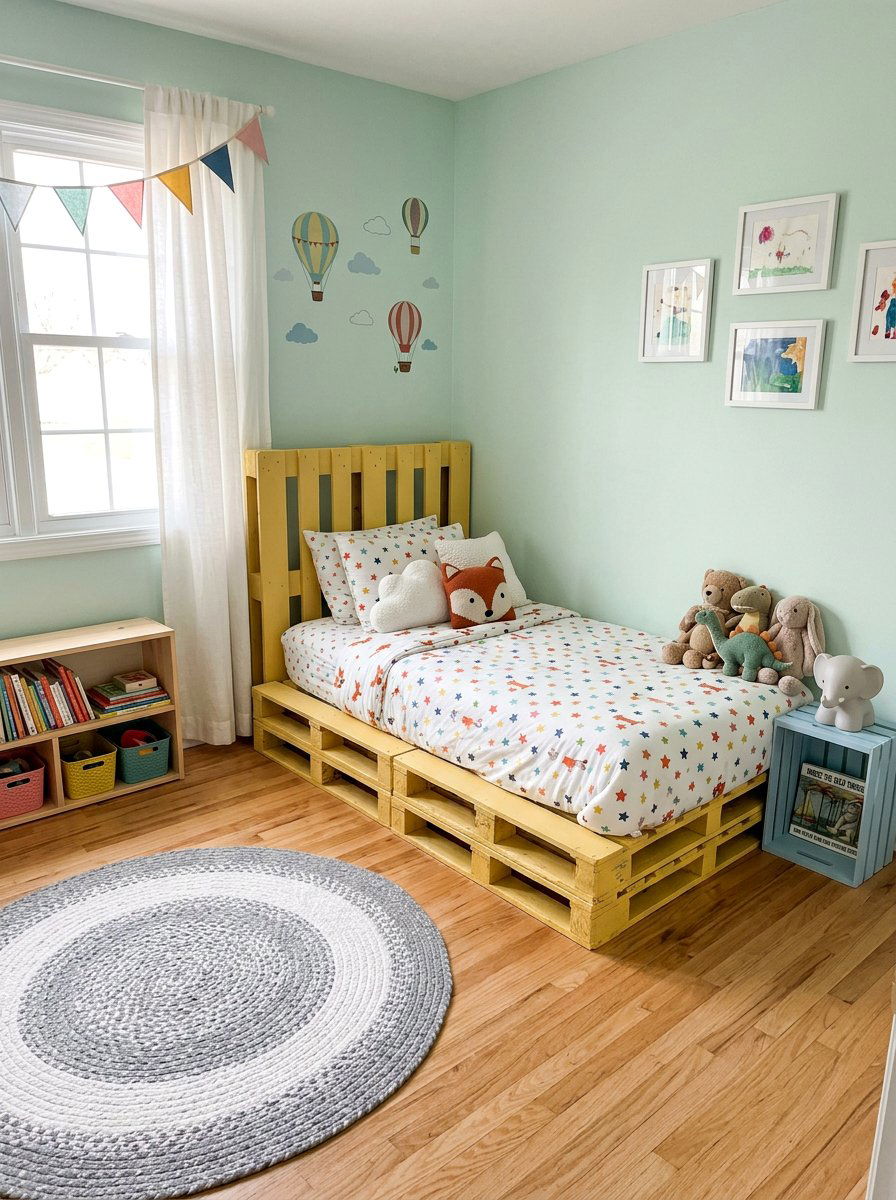 Pallet bed tutorial - 25 Industrial pallet bed ideas