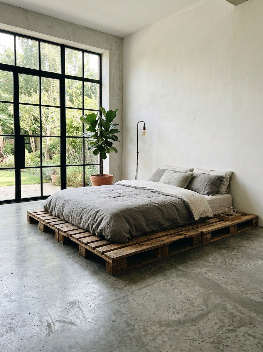 Pallet bed with storage - 25 Industrial pallet bed ideas