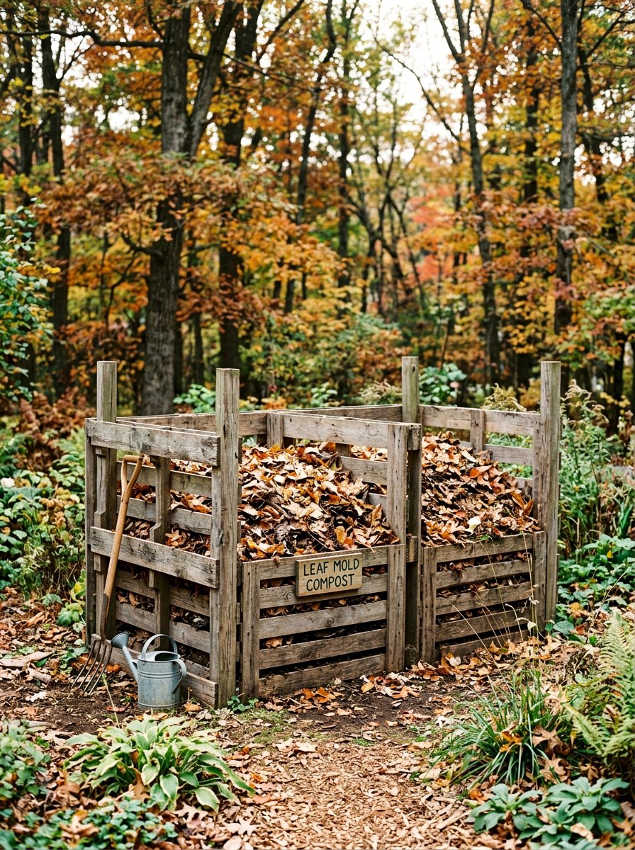 Pallet bin for leaf mold - 25 Pallet Compost Bin Ideas