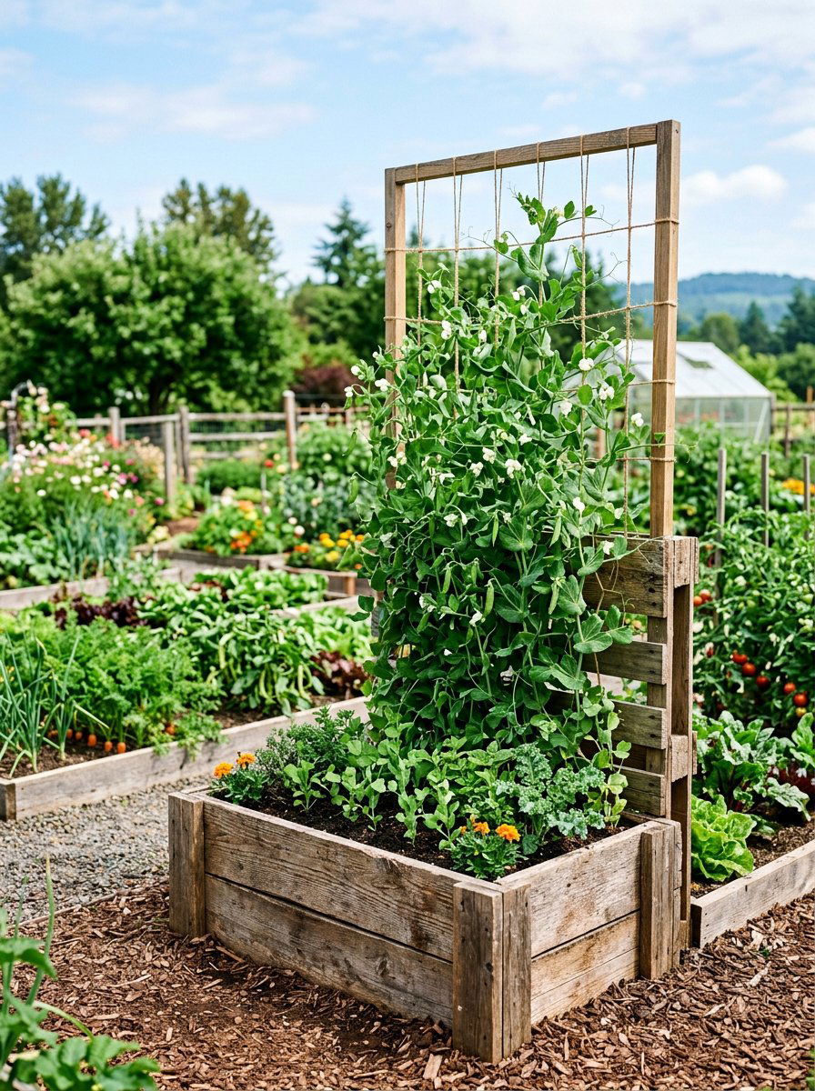 Pallet bin with trellis - 25 Pallet Compost Bin Ideas