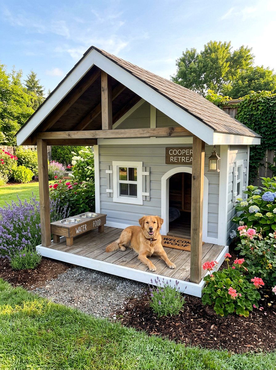 Pallet dog house with porch - 25 pallet dog house ideas