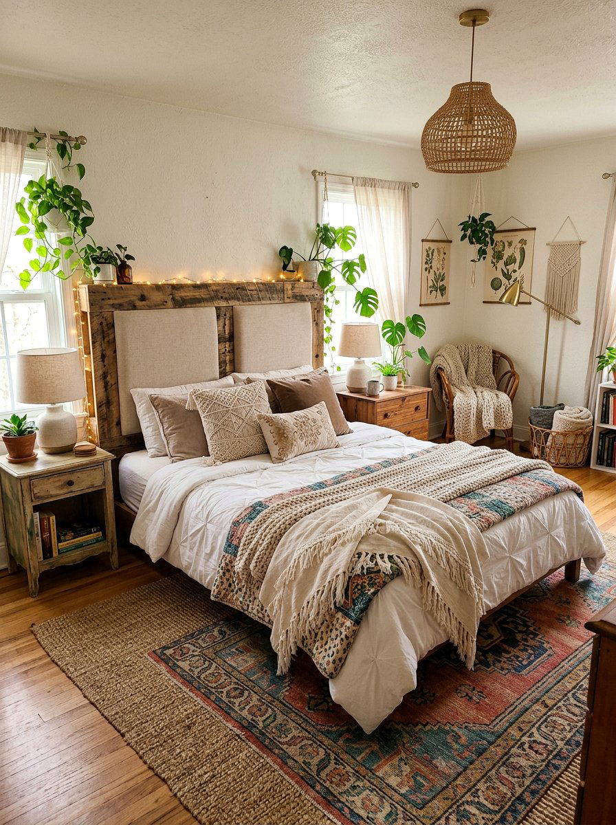 Pallet headboard with fabric - 25 Pallet headboard ideas