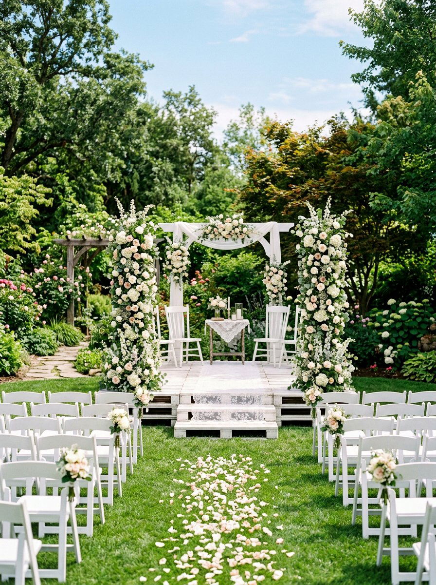 Pallet stage for wedding - 25 Pallet Stage for Backyard Ideas