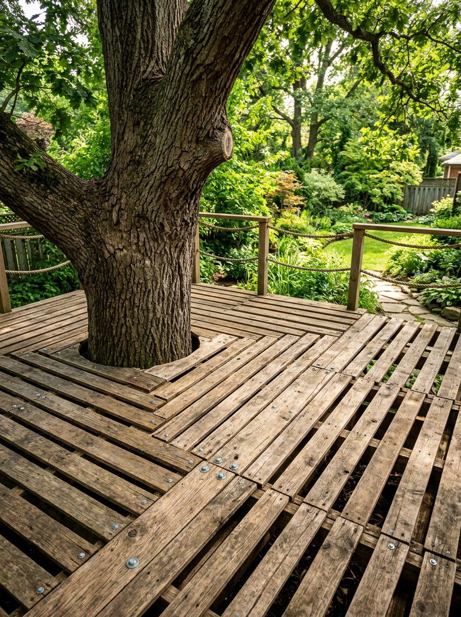 Pallet tree house floor - 25 Pallet Tree House Platform Ideas