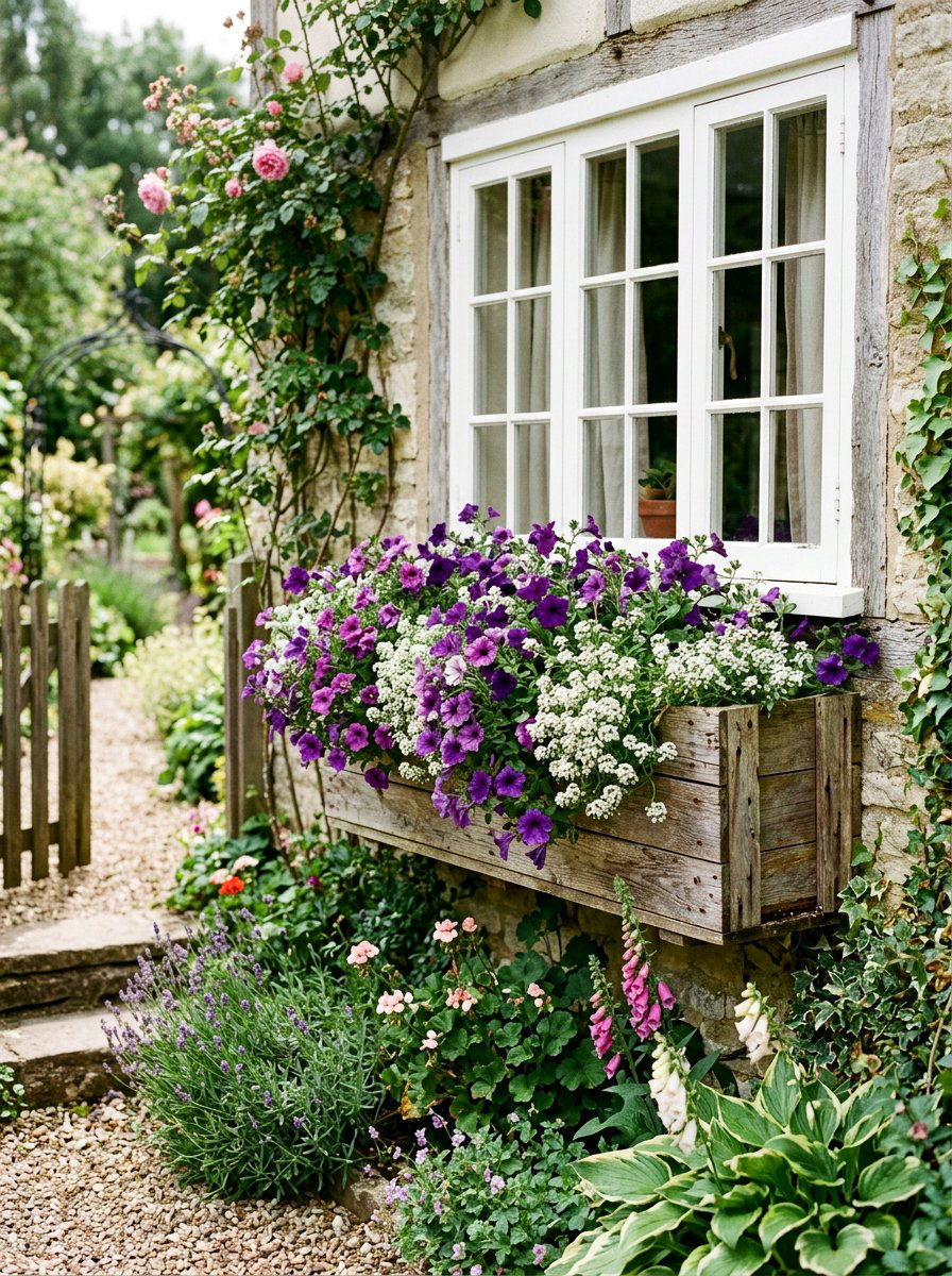 Pallet window box - 25 Pallet Vertical Flower Garden Ideas