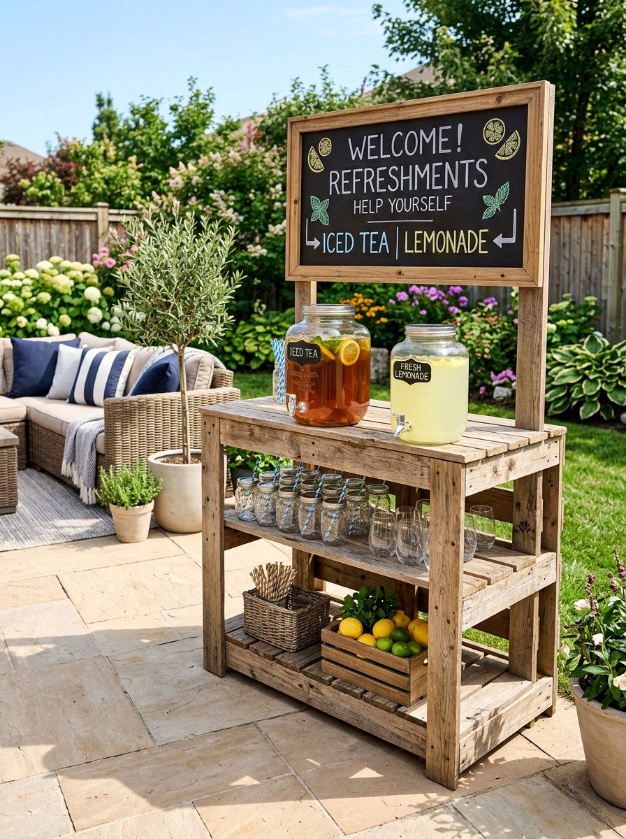25 Pallet Outdoor Cooler Stand Ideas for Summer Parties