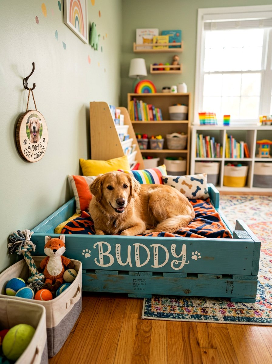 Personalized Dog Bed from Pallet - 25 pallet bed for dogs