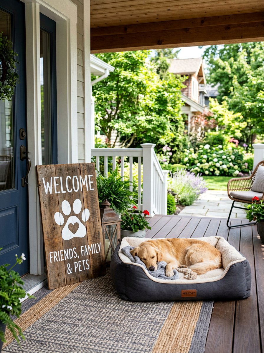 Pet Welcome Porch Sign - 25 Pallet Outdoor Sign Ideas