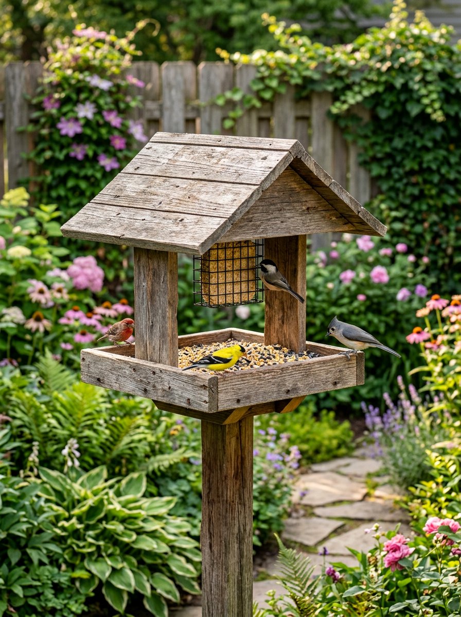 Platform Bird Feeder - 25 Pallet Bird Feeder Ideas