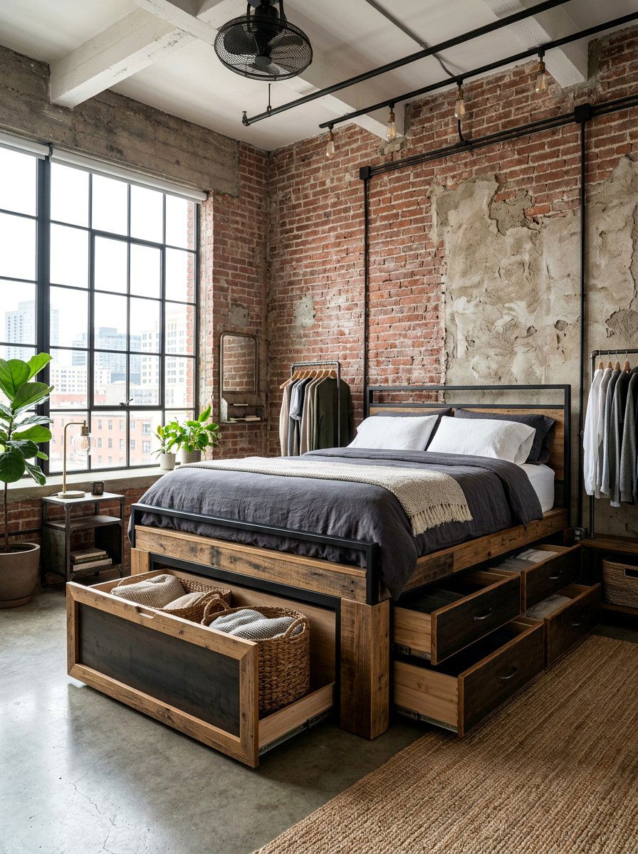 Platform pallet bed storage - 25 Pallet bed ideas with built-in storage