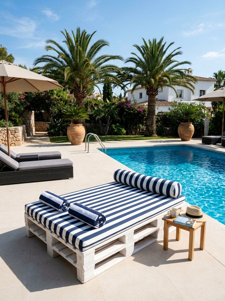 Poolside retreat - 25 Outdoor pallet daybed ideas