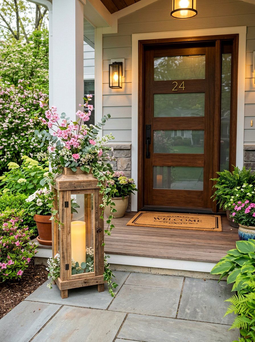Porch Pallet Lantern - 25 Pallet Lantern for Garden Ideas