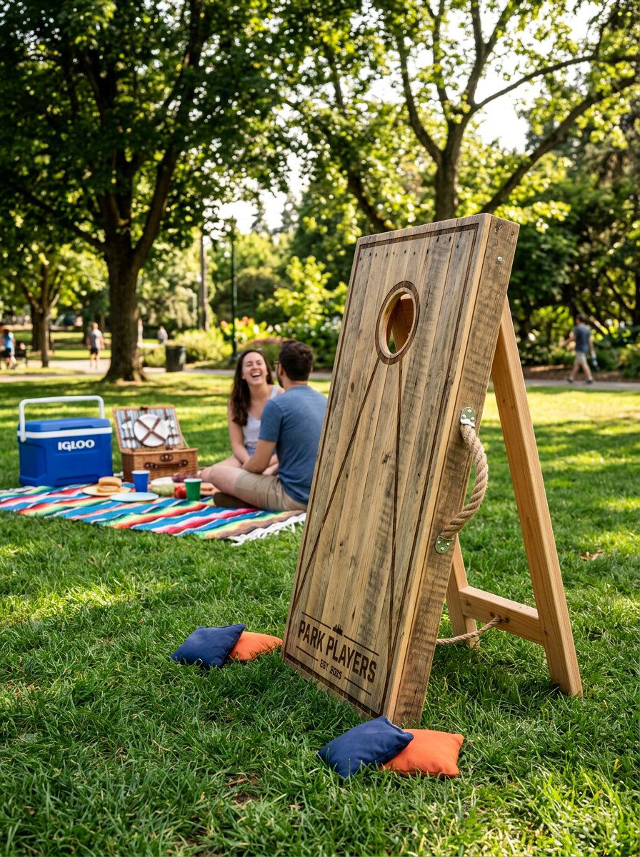 Portable Folding Pallet Cornhole - 25 Pallet Cornhole Game Board Ideas