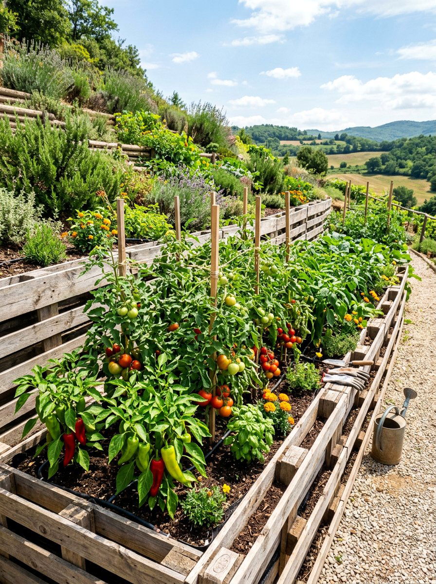 Raised Bed Pallet Wall - 25 Pallet Retaining Wall Ideas