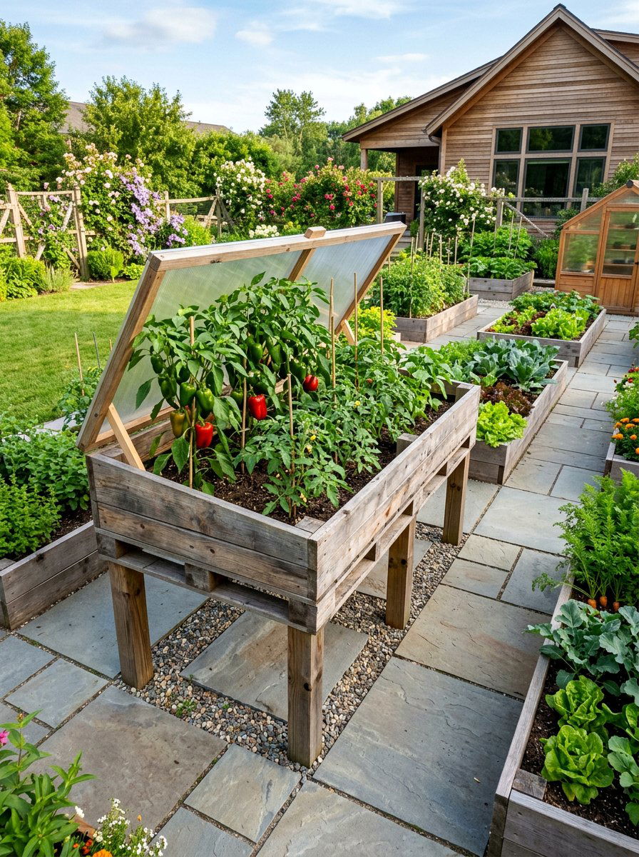 Raised pallet cold frame bed - 25 Pallet Cold Frame for Garden Ideas