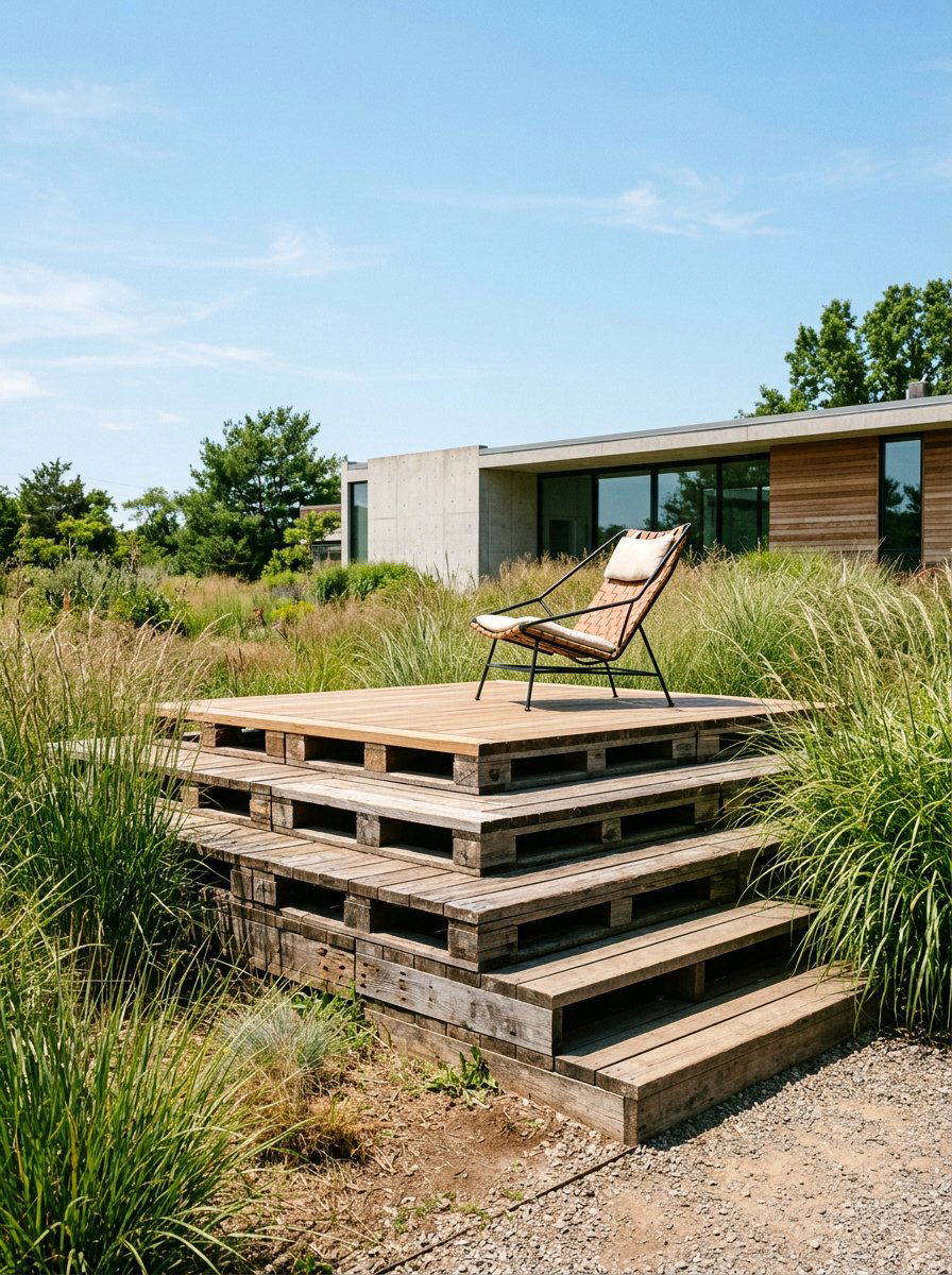 Raised pallet stage - 25 Pallet Stage for Backyard Ideas