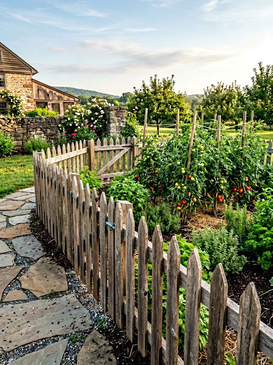 Reclaimed Pallet Fence - 25 Pallet Garden Edging Ideas