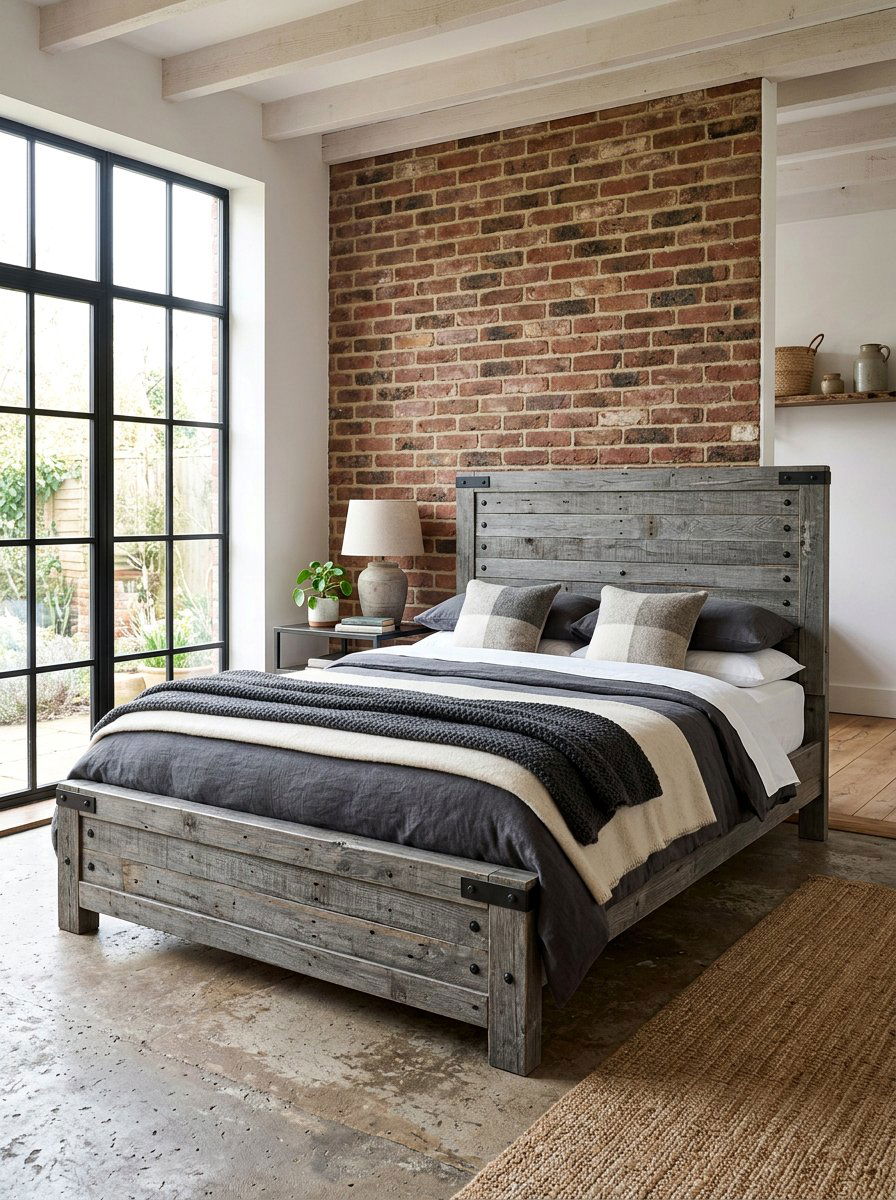 Reclaimed Wood Bed - 25 Pallet toddler bed ideas