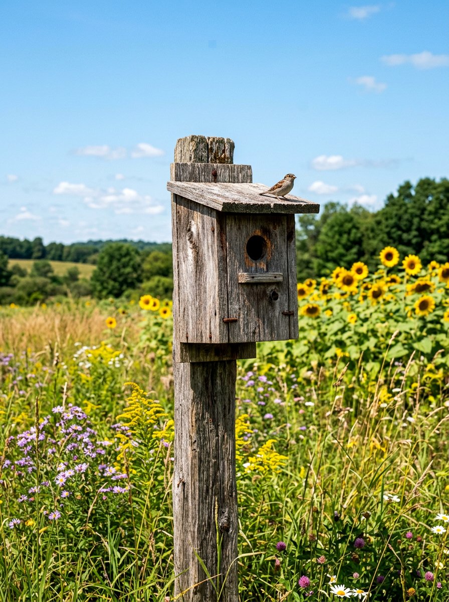 Reclaimed Wood Birdhouse - 25 unique birdhouse ideas