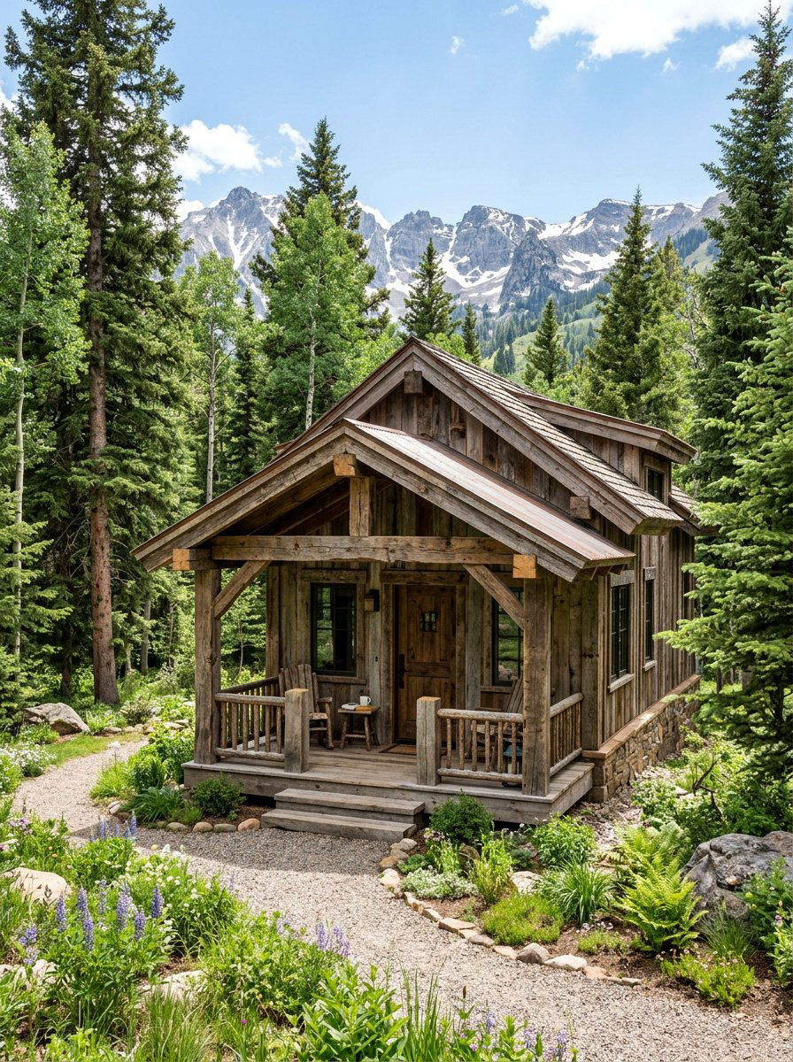 Reclaimed Wood Garden Cabin - 25 Pallet Tool Shed Ideas