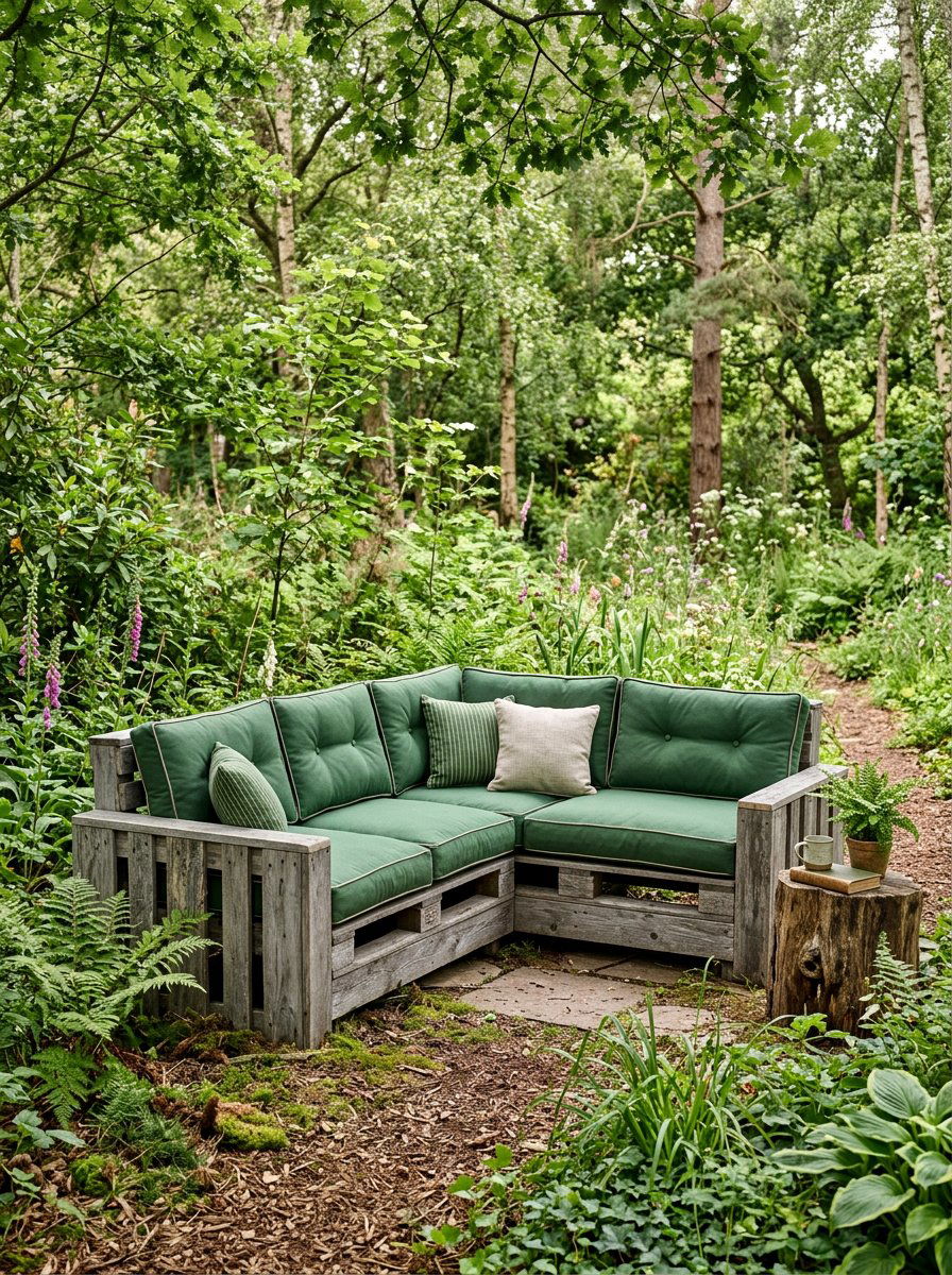 Reclaimed Wood Garden Sofa - 25 Pallet Outdoor Sofa Ideas