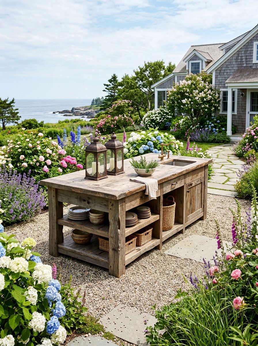 Reclaimed Wood Kitchen Island - 25 Pallet Outdoor Kitchen Island Ideas
