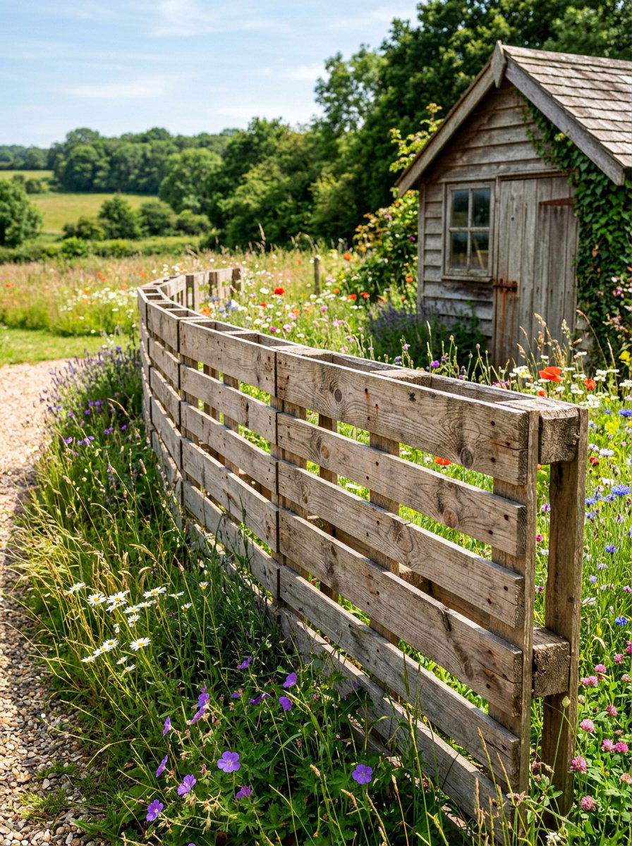 Reclaimed Wood Pallet Fence - 25 Pallet Fence for Backyard Ideas