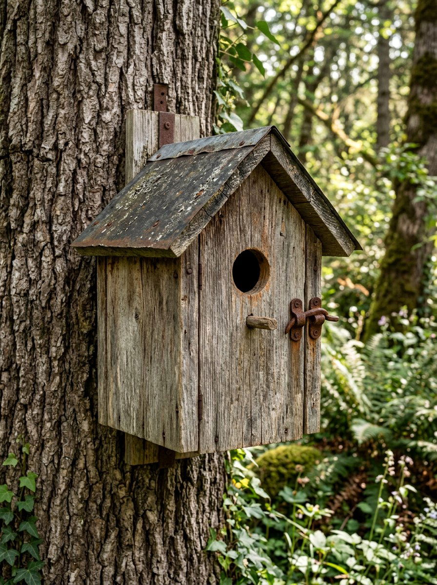 Reclaimed wood birdhouse - 25 unique birdhouse designs