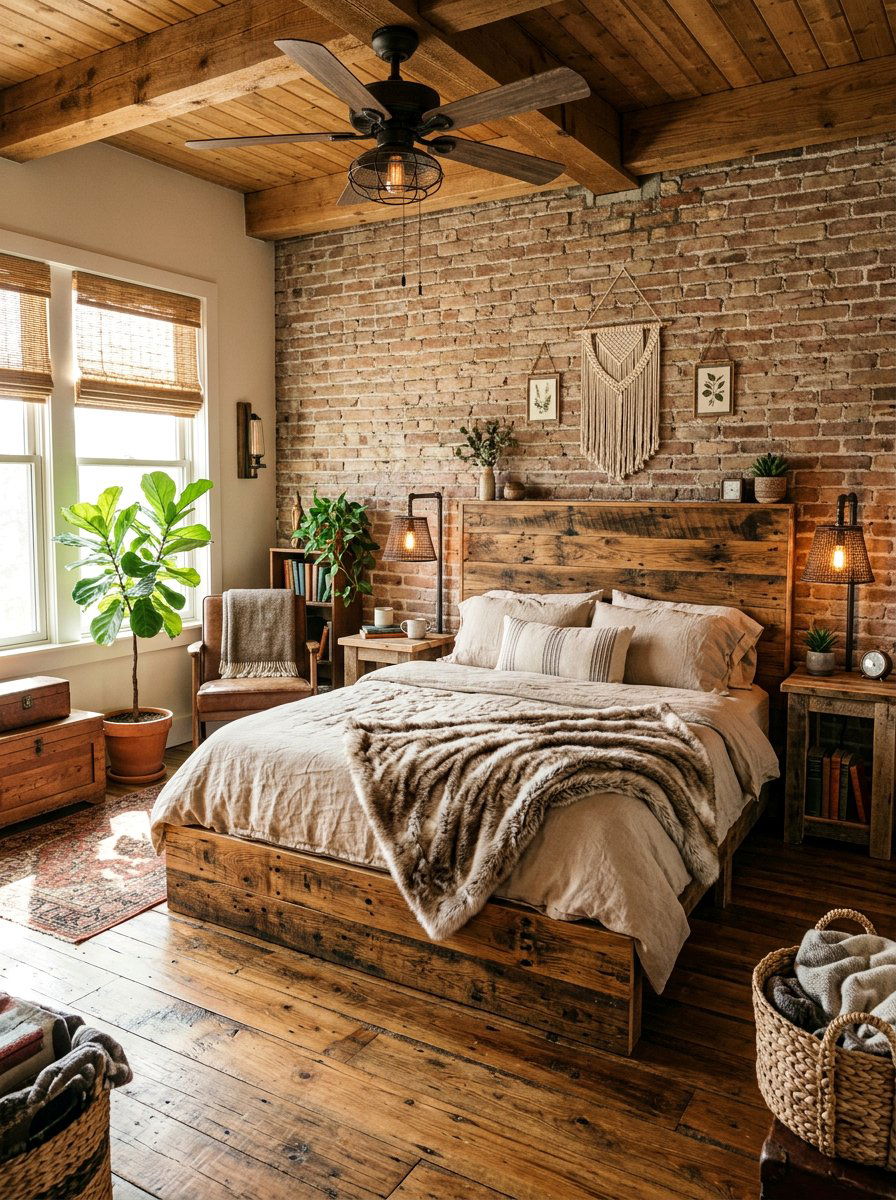 Reclaimed wood pallet bed authentic - 25 Pallet bed ideas for master bedroom