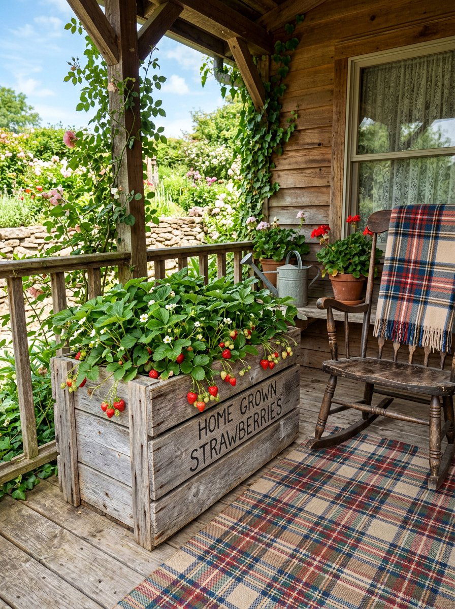Reclaimed wood pallet box - 25 Pallet Strawberry Planter Ideas