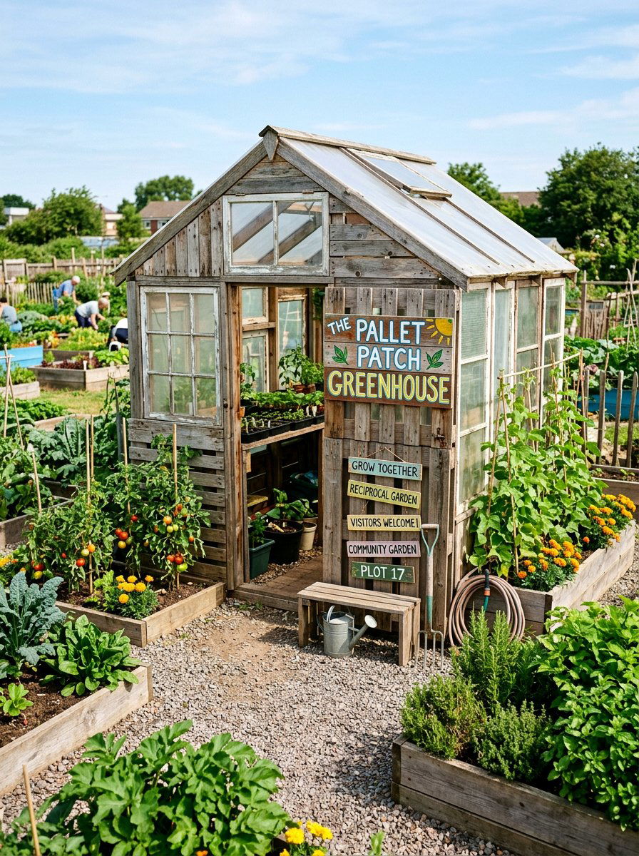 Recycled Pallet Greenhouse - 25 Pallet Greenhouse Frame Ideas