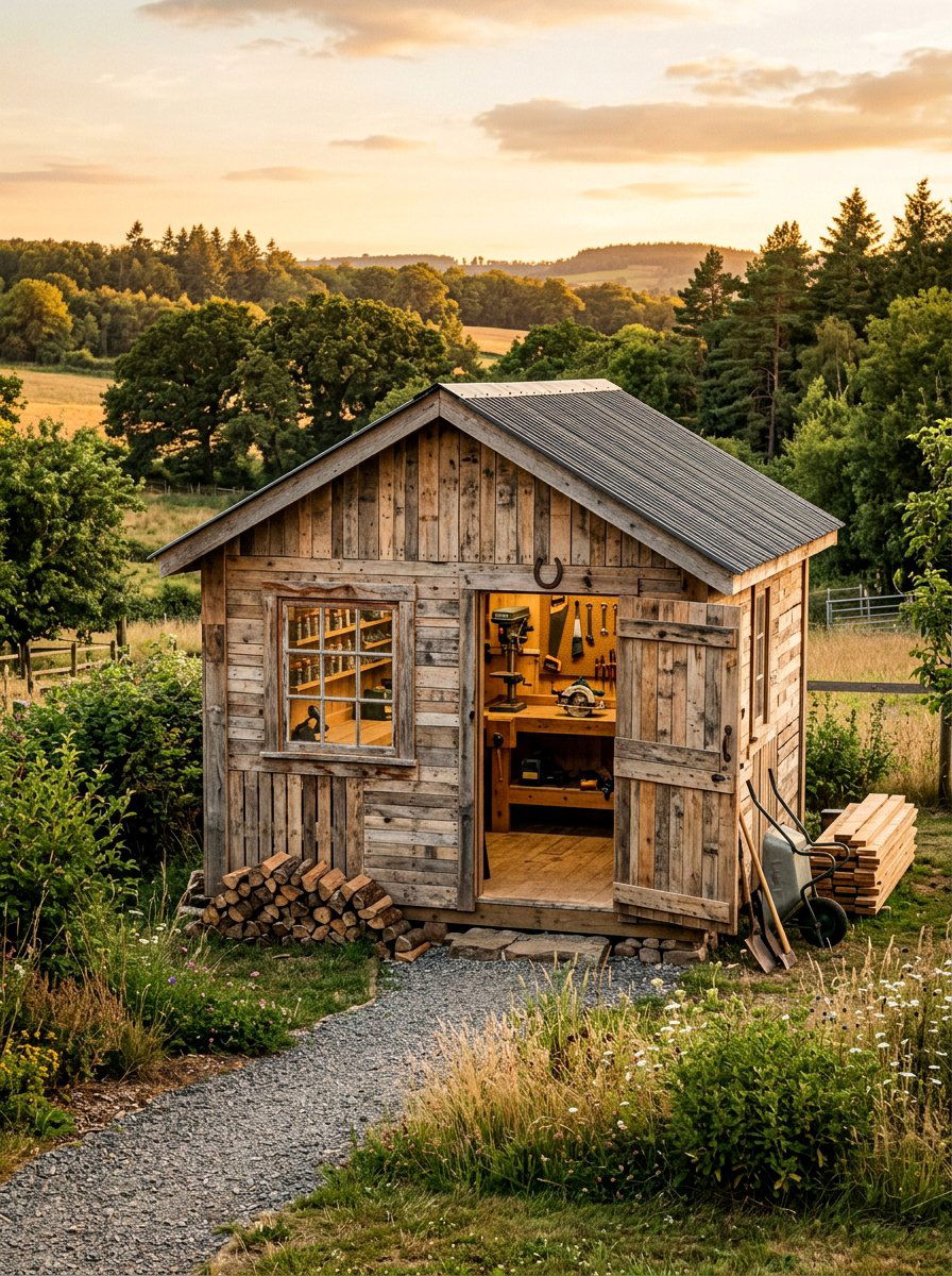 Recycled Pallet Workshop - 25 Pallet Garden Shed Ideas