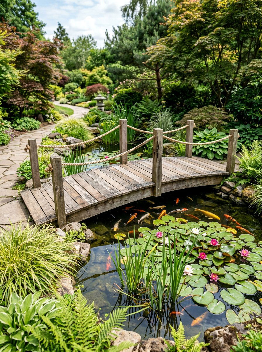 Recycled Wood Bridge - 25 Pallet Walkway for Garden Ideas