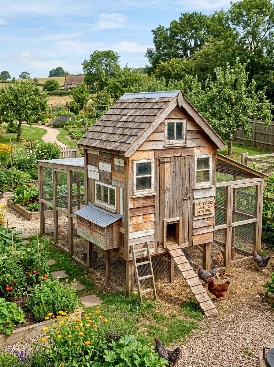 Recycled Wood Chicken Coop