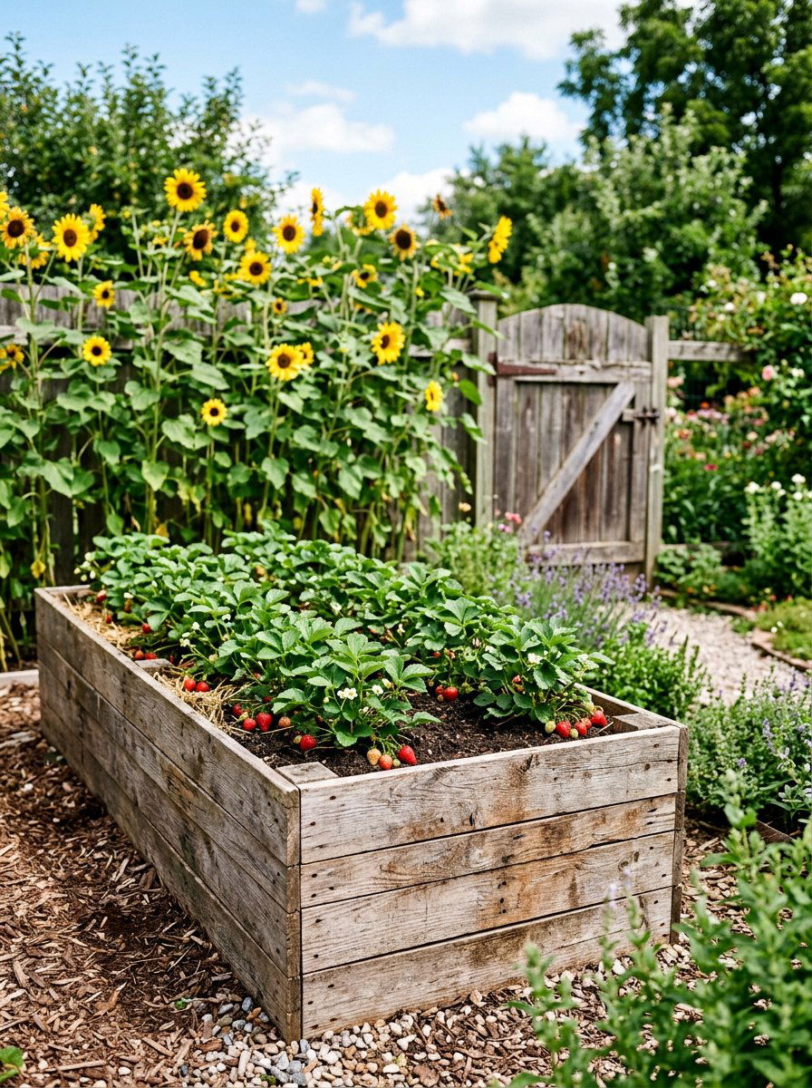 Recycled pallet frame - 25 Pallet Strawberry Planter Ideas