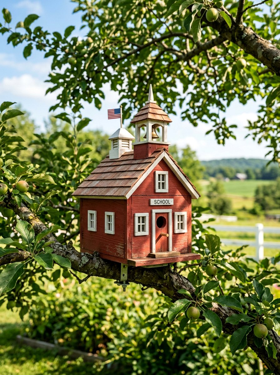 Red schoolhouse birdhouse - 25 unique birdhouse designs