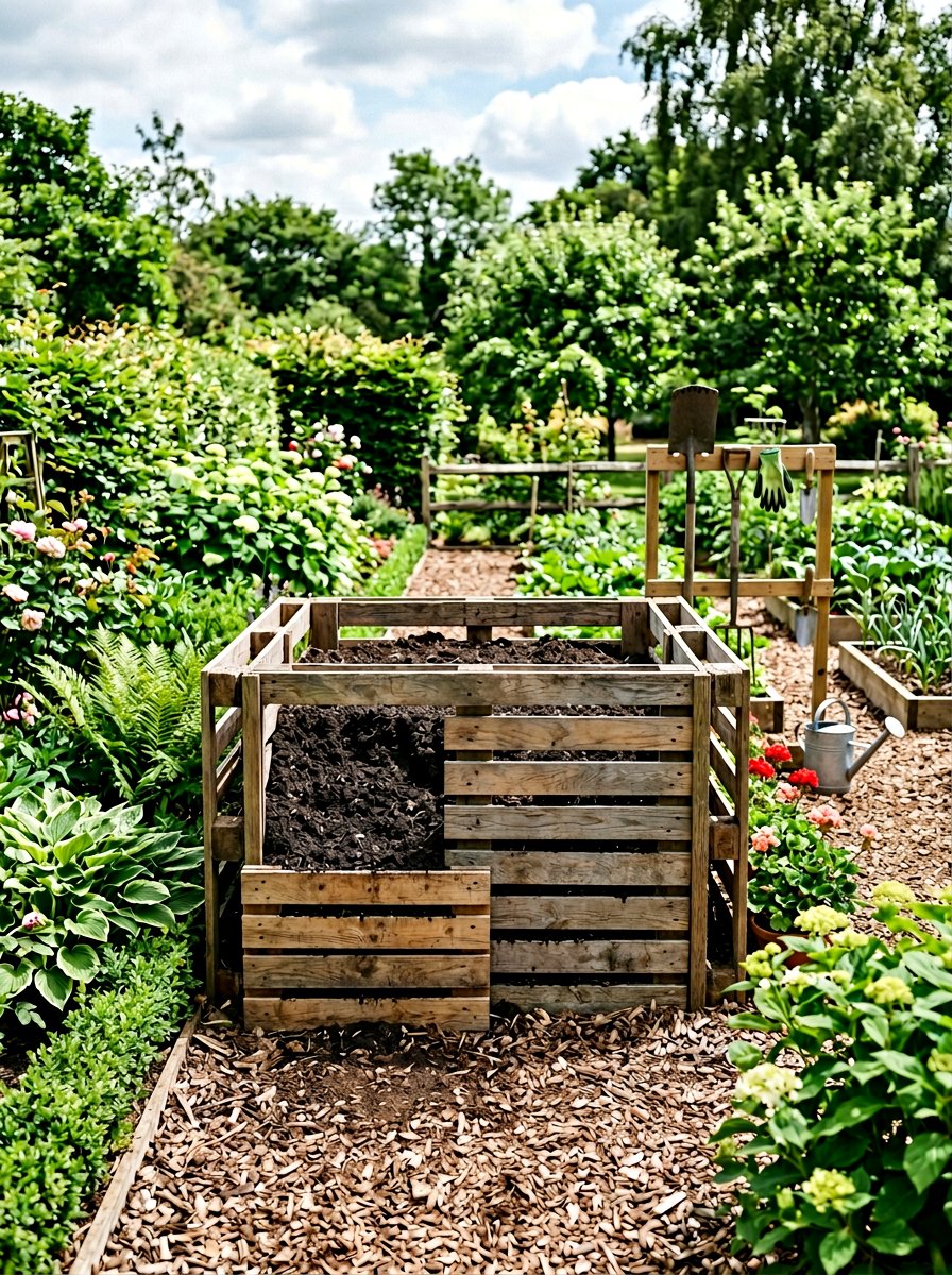 Removable front pallet bin - 25 Pallet Compost Bin Ideas
