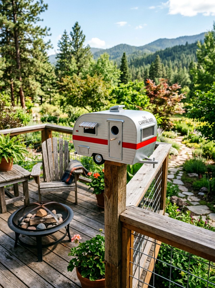Retro camper birdhouse - 25 unique birdhouse designs