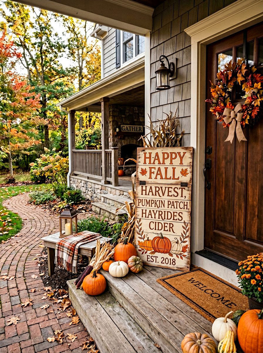 Reversible seasonal pallet sign - 25 Pallet Welcome Sign for Porch Ideas