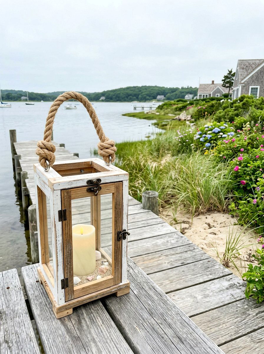 Rope Handle Pallet Lantern - 25 Pallet Lantern for Garden Ideas