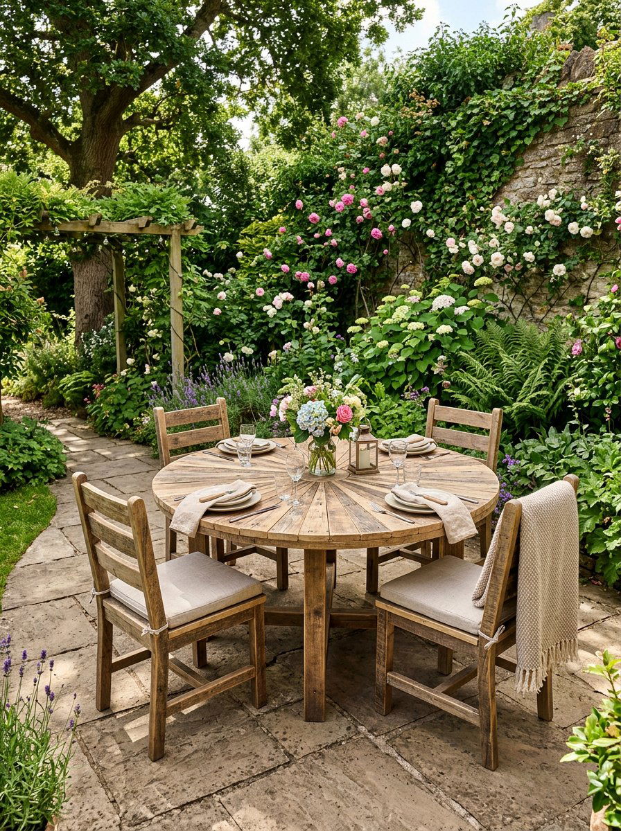 Round Pallet Wood Dining Table - 25 Pallet Outdoor Dining Table Ideas