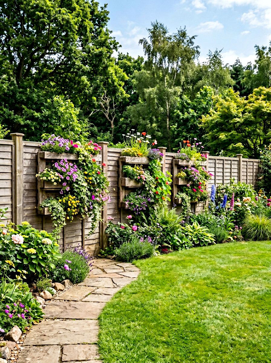 Rustic Fence Planter - 25 Pallet Wall Planter Ideas