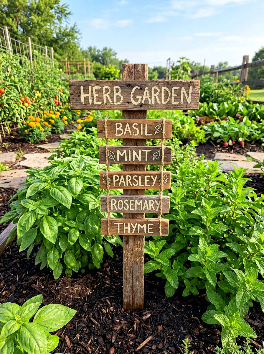 Rustic Garden Marker - 25 Pallet Outdoor Sign Ideas