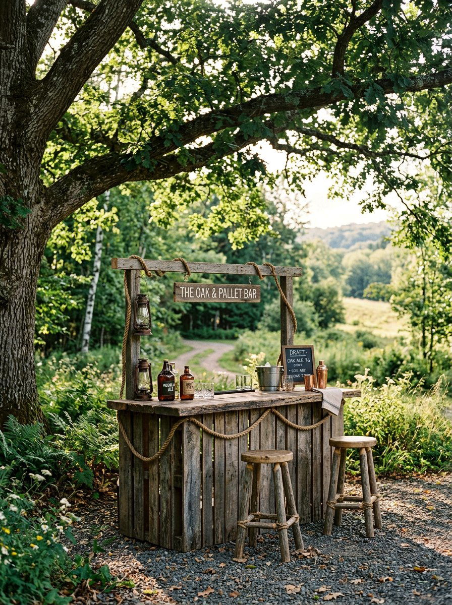 Rustic Pallet Bar - 25 Pallet Wine Bar for Patio Ideas