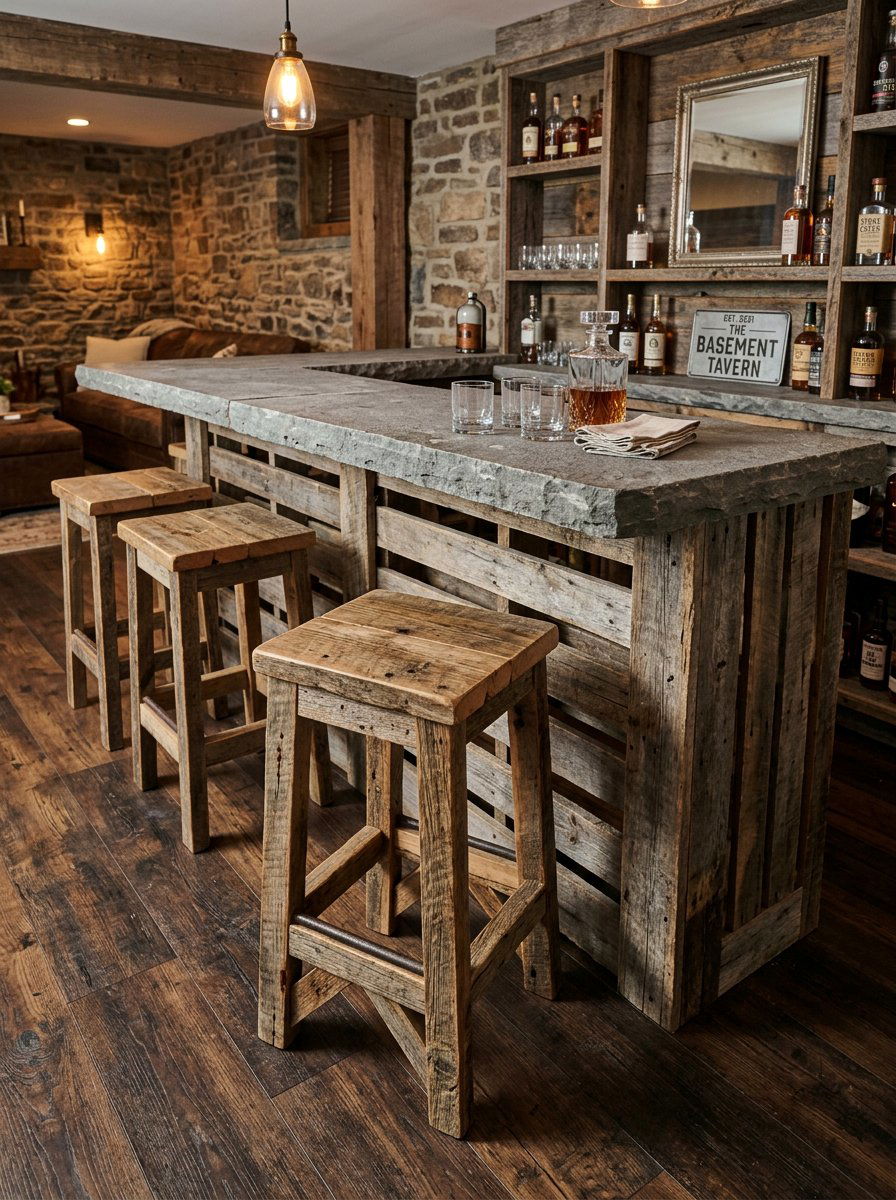 Rustic Pallet Bar Stool - 25 Pallet Bar Stools Ideas