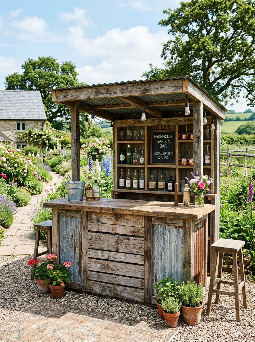 Rustic Pallet Bar - 25 Pallet Tiki Bar Ideas