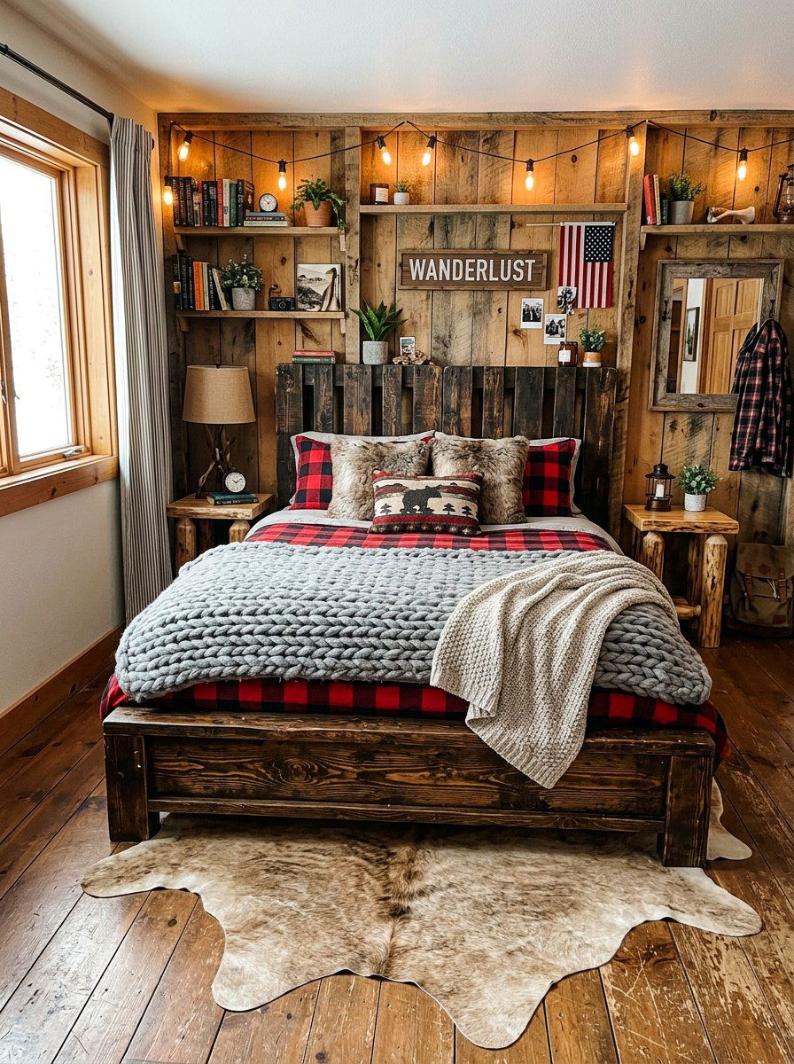 Rustic Pallet Bed - 25 Pallet bed ideas for teenagers